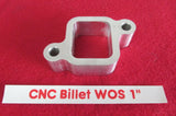 Water outlet spacer 1" CNC Billet aluminum Chevy 230 250 292 Inline 6